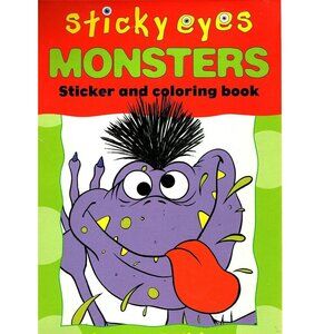 Sticky Eyes Monsters Sticker and Coloring Book Includes 50 Stickers